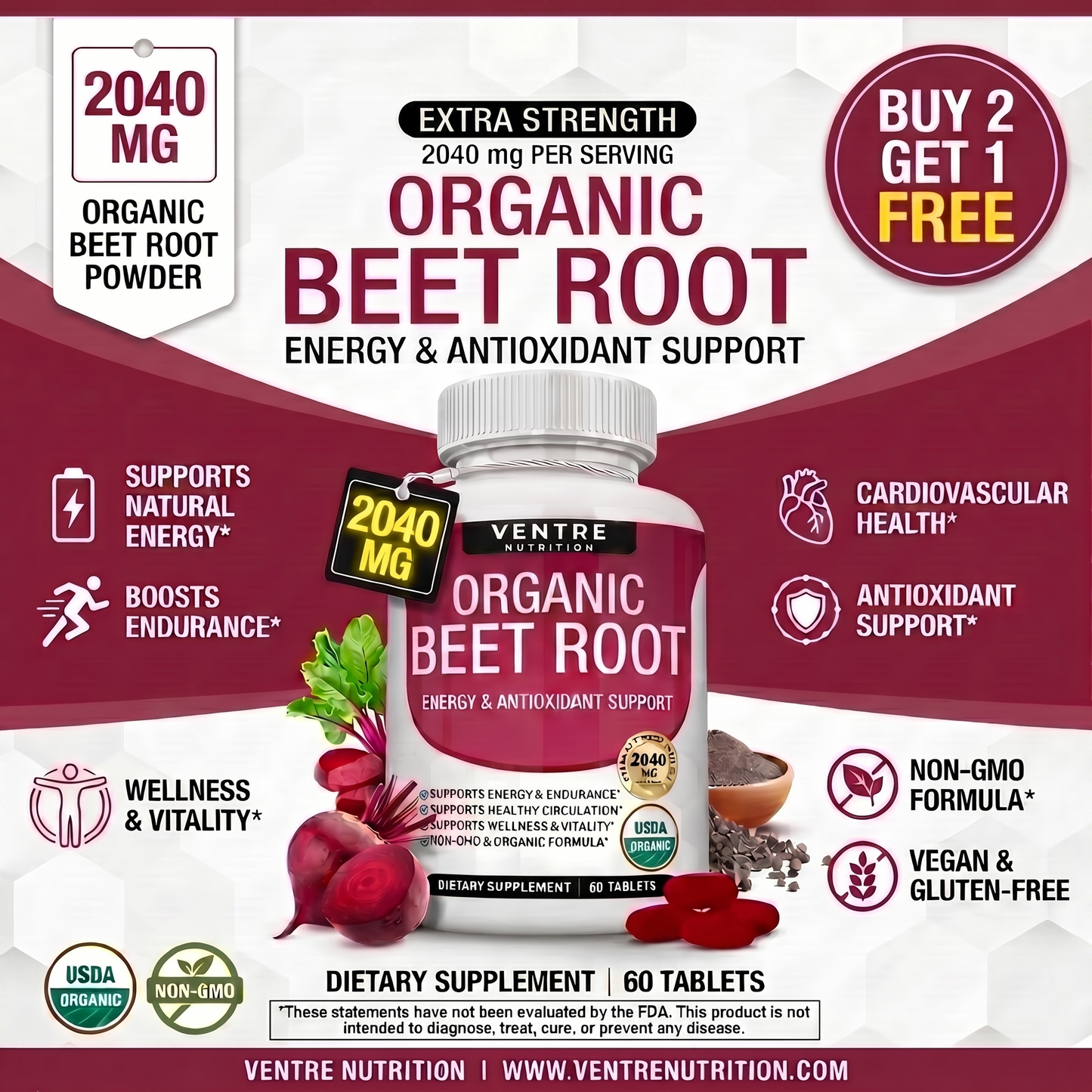 Organic Beet Root Capsules